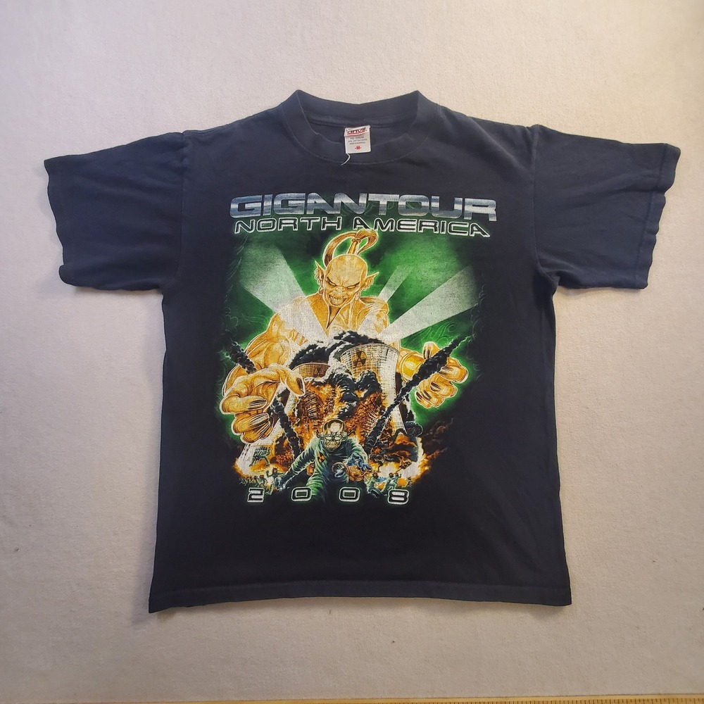 Gigantour 2008 North America Tour T-Shirt Mens Size M Megadeth In Flames Concert